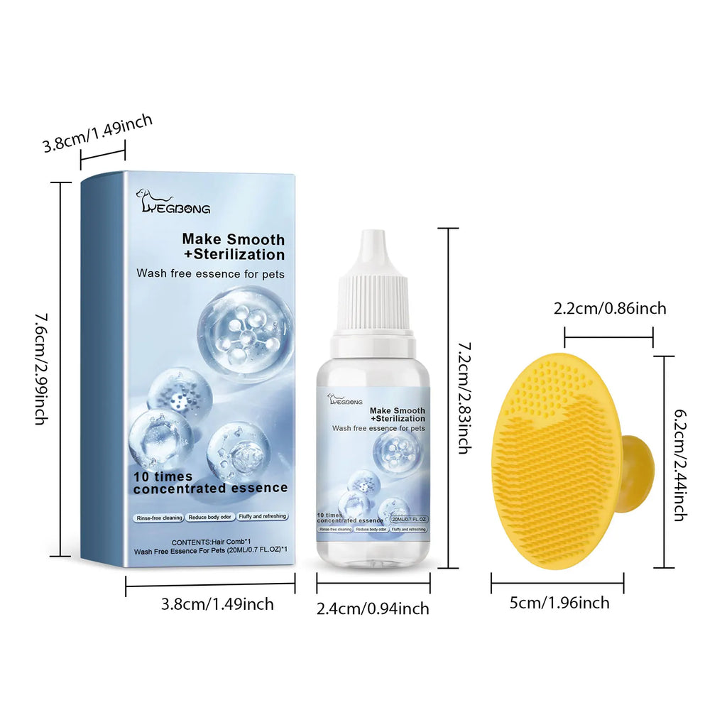 Pet Wash Free Essence Cleaning Removing Mite Deodorizing Reduce Itching Pet Hair Softening