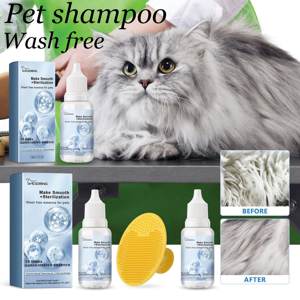 Pet Wash Free Essence Cleaning Removing Mite Deodorizing Reduce Itching Pet Hair Softening