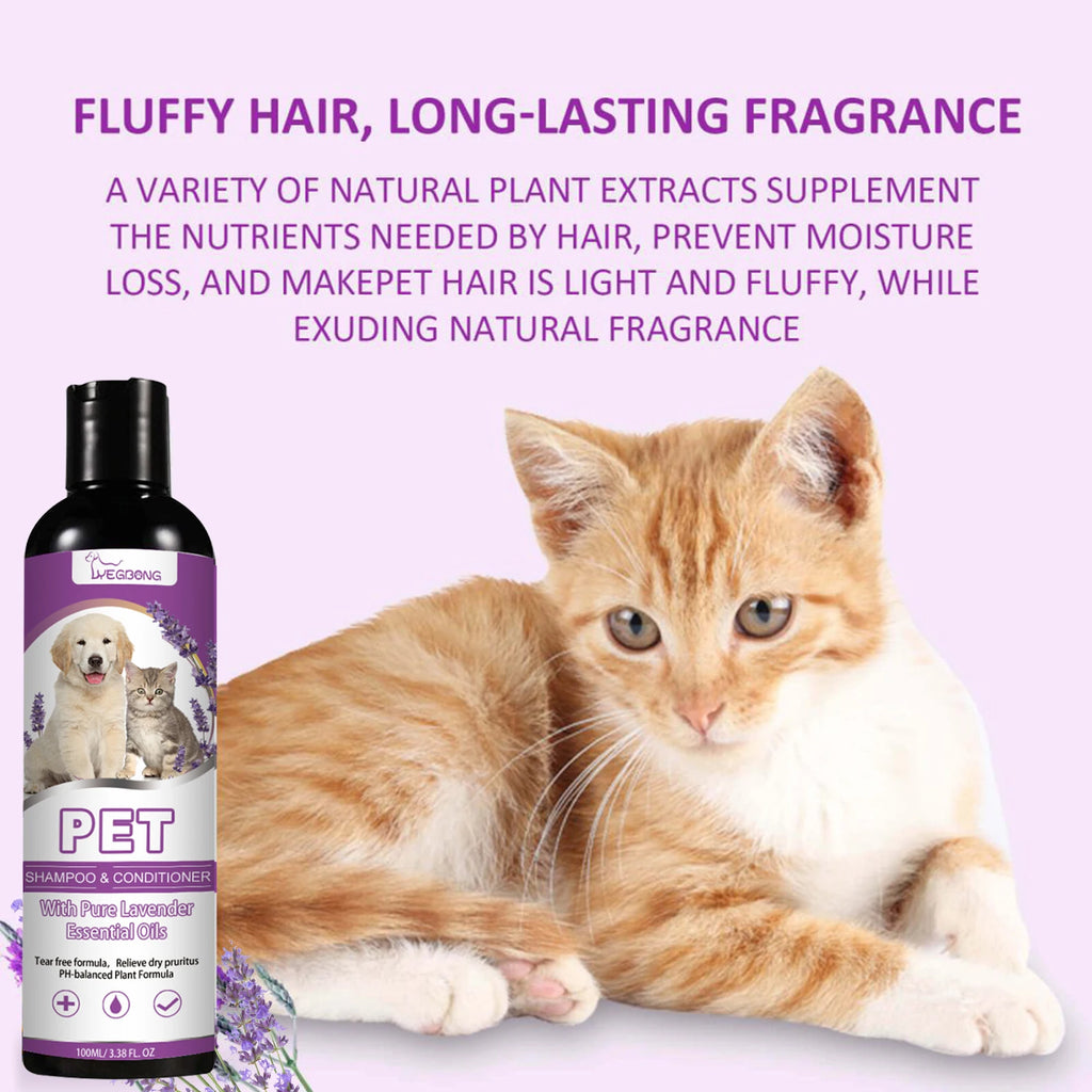 100ML Pet Bathing Shampoo Natural Formula Cleaning Dirts Relief Itching Prevent Tangles Smoothing Lasting Fragrance Pet Care