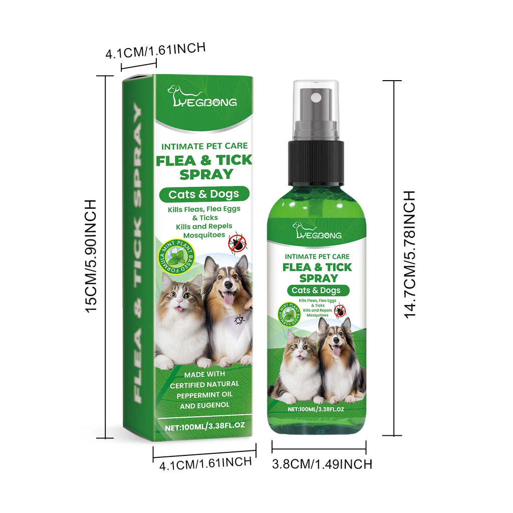 Pet Insect Repellent Spray Daily Cleaning, Promote Pet Skin Health Flea Relief