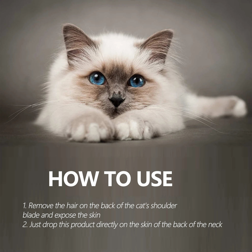 Pet Anti-flea Tick Drops for Cats and Dogs Natural Formula Skin Cleaning
