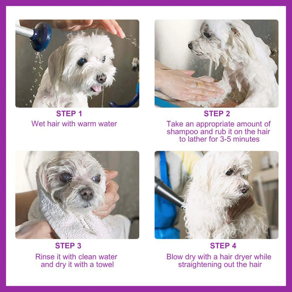 100ML Pet Bathing Shampoo Natural Formula Cleaning Dirts Relief Itching Prevent Tangles Smoothing Lasting Fragrance Pet Care