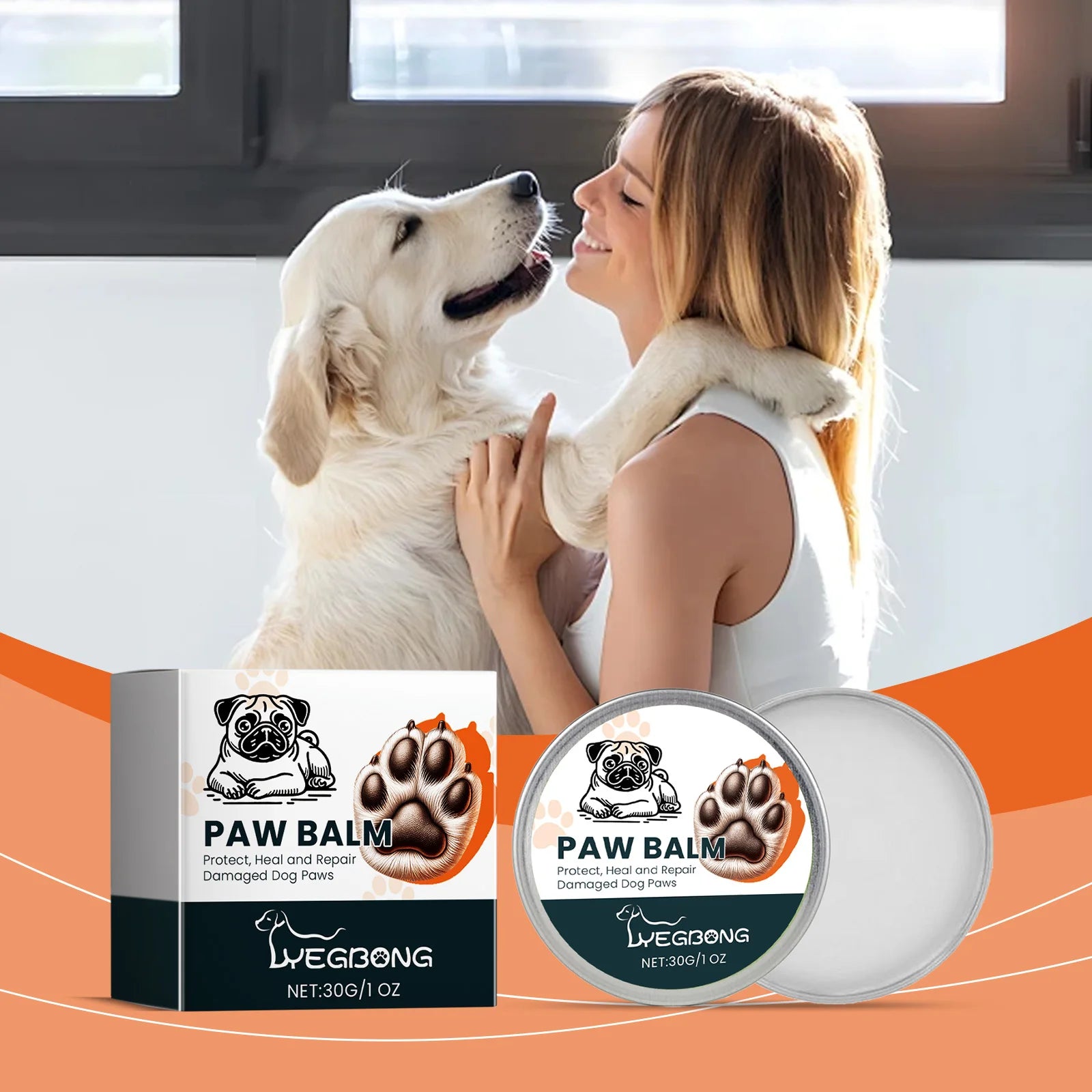 Pet Dog Paw Care Balm Moisturizer Repair Dry Cracked Skin Soothing Itching