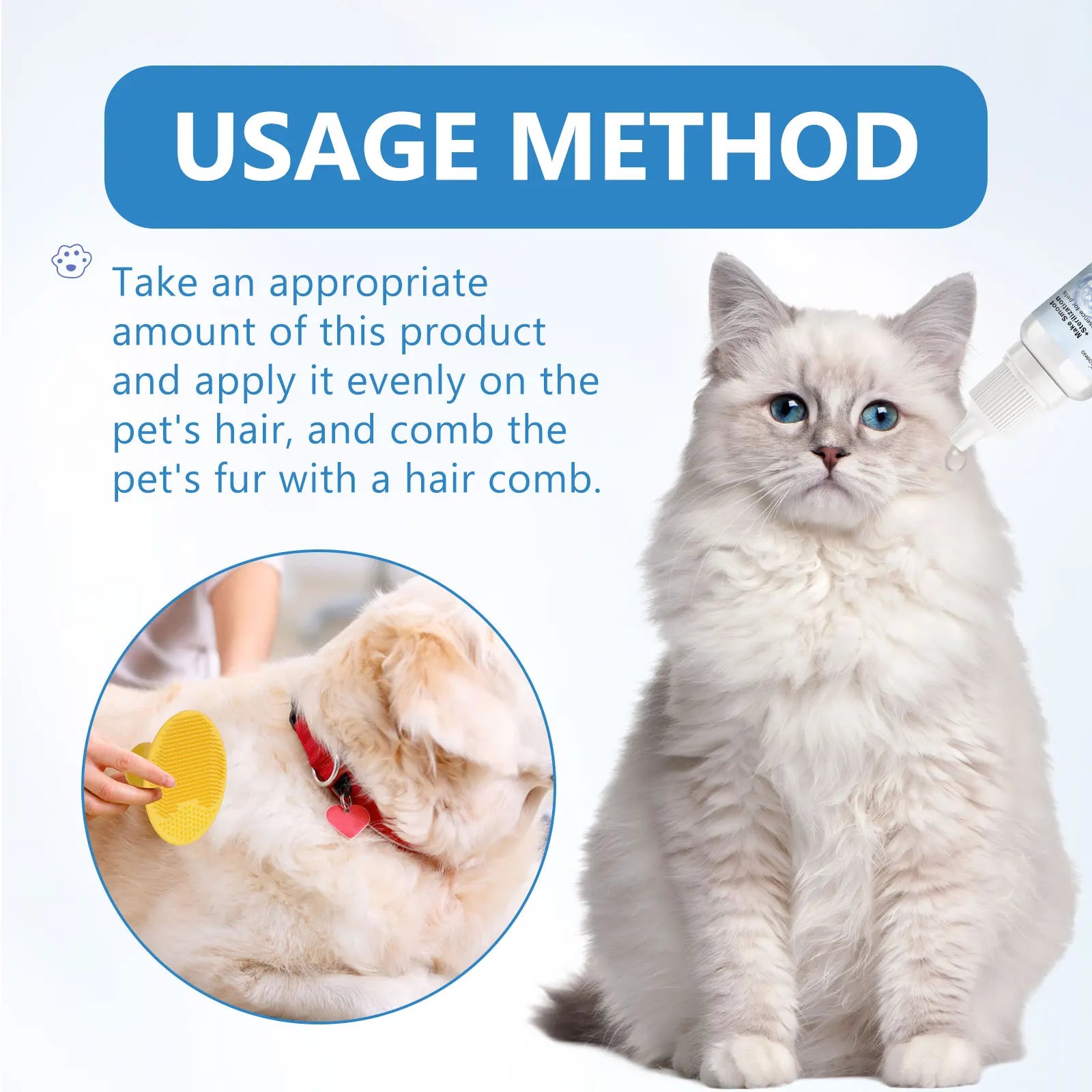 Pet Wash Free Essence Cleaning Removing Mite Deodorizing Reduce Itching Pet Hair Softening
