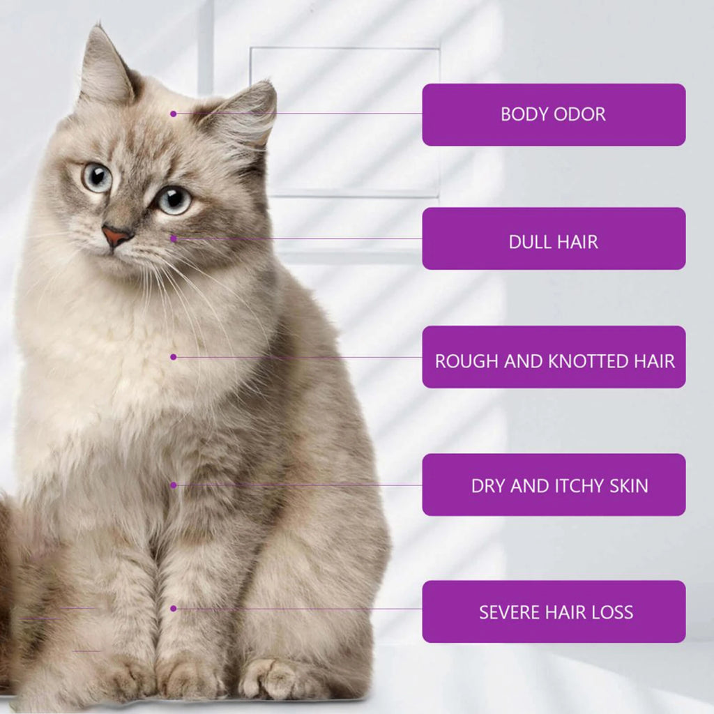 100ML Pet Bathing Shampoo Natural Formula Cleaning Dirts Relief Itching Prevent Tangles Smoothing Lasting Fragrance Pet Care