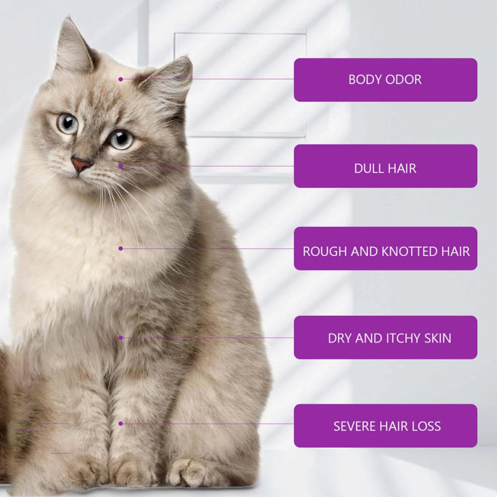 100ML Pet Bathing Shampoo Natural Formula Cleaning Dirts Relief Itching Prevent Tangles Smoothing Lasting Fragrance Pet Care