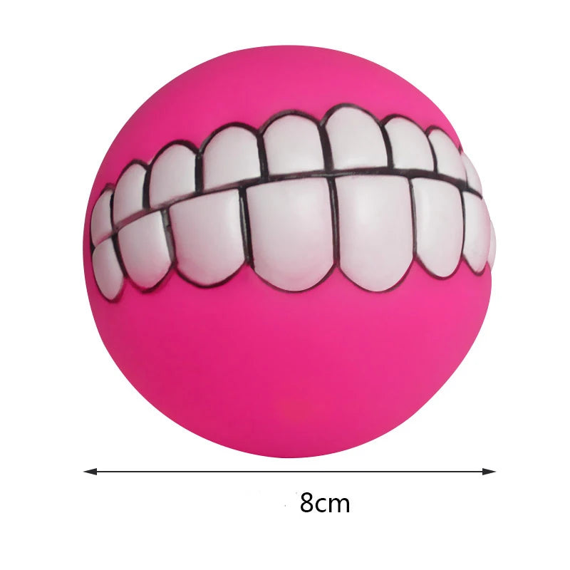 Pet Dog Ball Teeth Funny Trick Toy  Chew  Squeaky Dog Sound toys