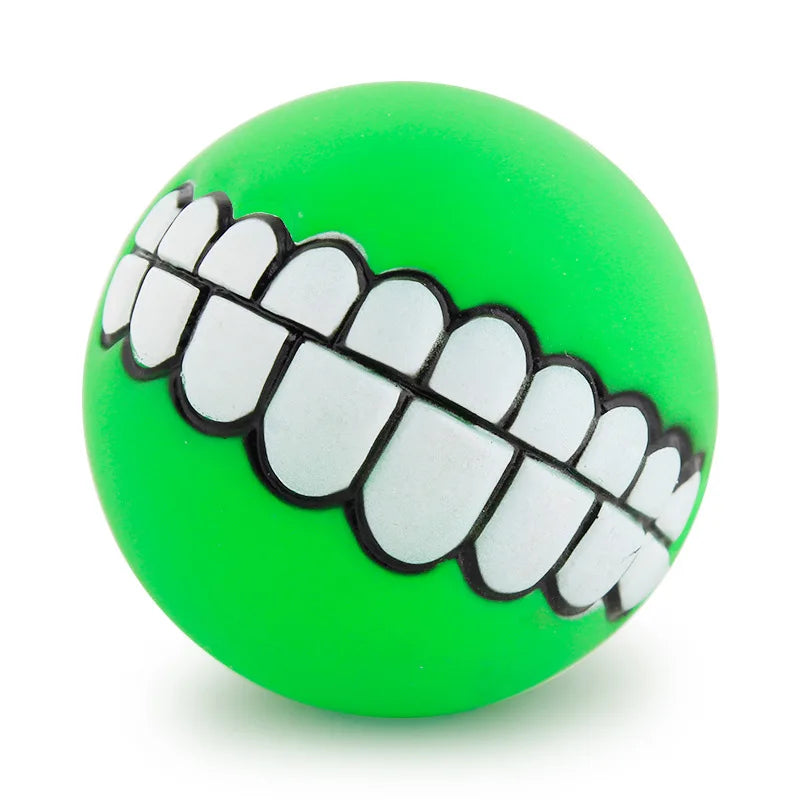 Pet Dog Ball Teeth Funny Trick Toy  Chew  Squeaky Dog Sound toys