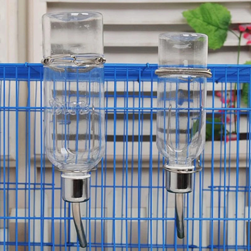 Stainless Steel Hanging Waterer Guinea Pig, Rabbit Hamster Small Pet Water Drinking Bottle