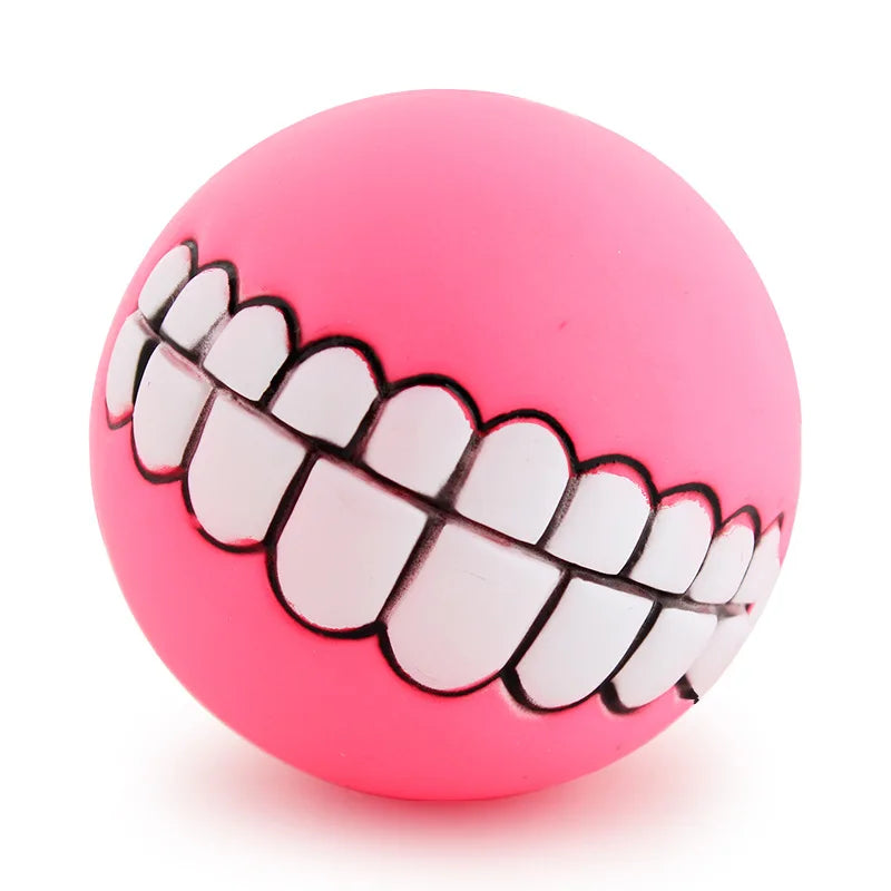 Pet Dog Ball Teeth Funny Trick Toy  Chew  Squeaky Dog Sound toys
