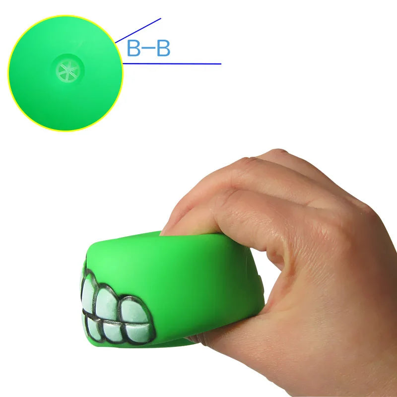 Pet Dog Ball Teeth Funny Trick Toy  Chew  Squeaky Dog Sound toys