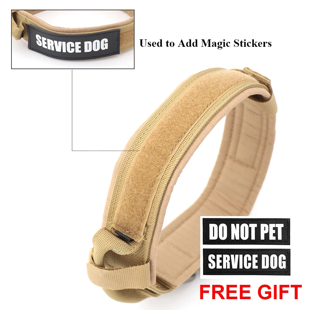 Dog Training Collar Adjustable Tactical Dog Collar And Leash Set  For Small Big Dogs