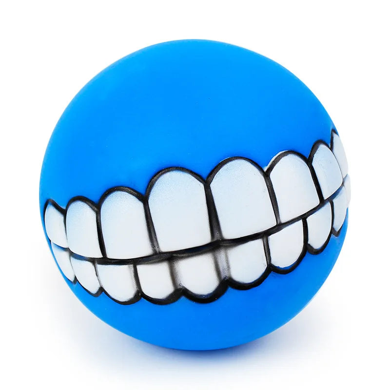 Pet Dog Ball Teeth Funny Trick Toy  Chew  Squeaky Dog Sound toys