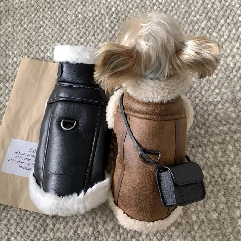 Pet Padded Vest Solid-Color Dog Clothes Teddy Winter Warmth Cotton Coat
