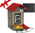 Solar Bird Feeder with Camera for Outdoors - Durable Metal AI Smart Birdhouse Squirrel Proof