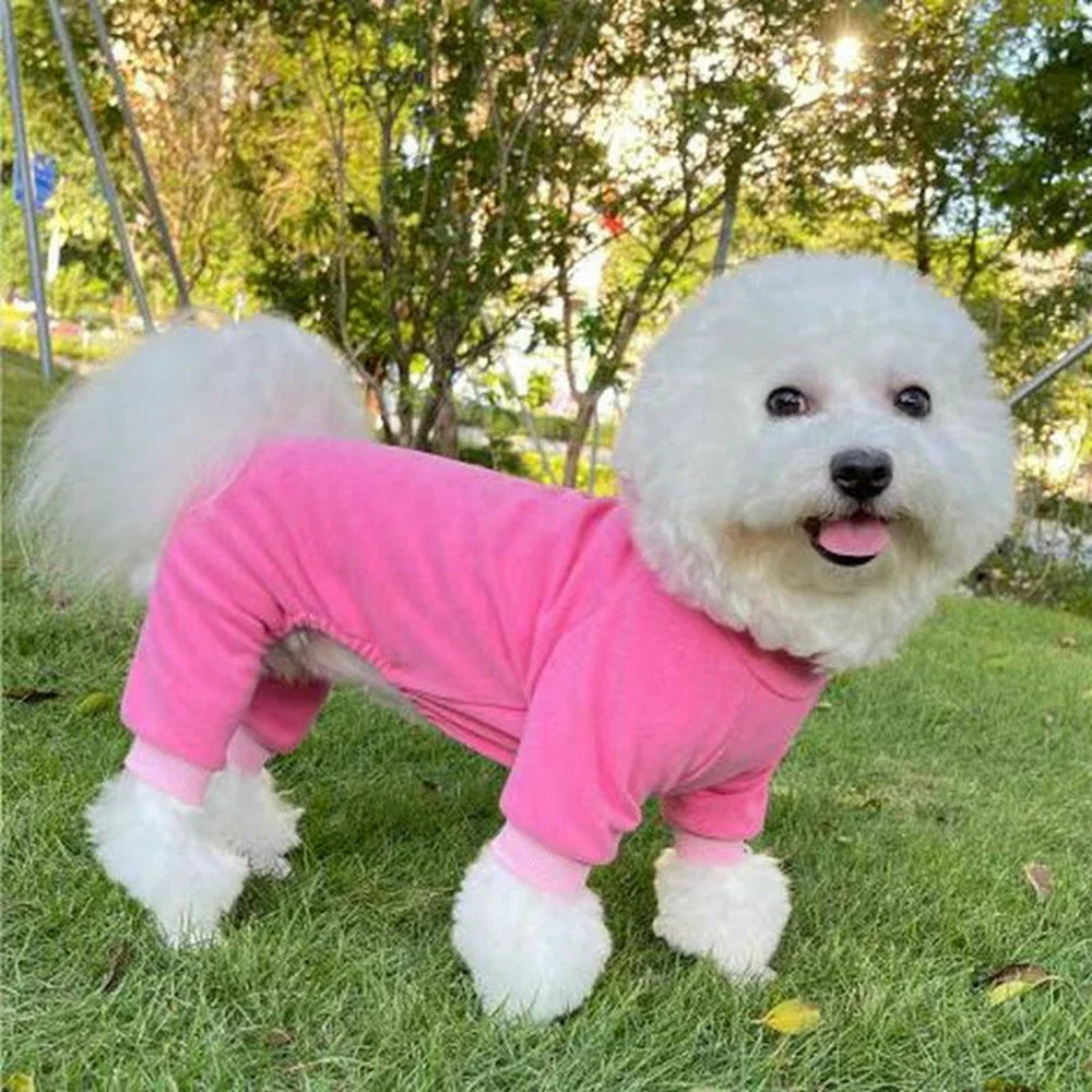 Winter Fleece Dog Pajamas Pet Clothes For Small Medium Dogs Cat