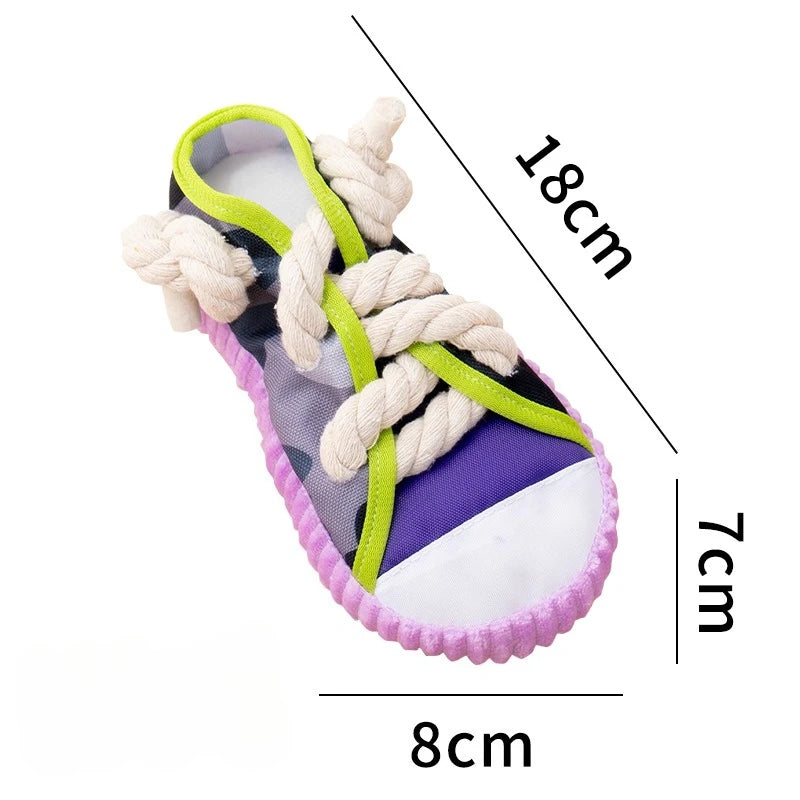 Dog Squeak Toy Teeth With Cotton Rope Pet Chewing Toys