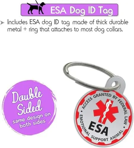 Emotional Support Dog Vest, ID Tag, ADA Cards Included