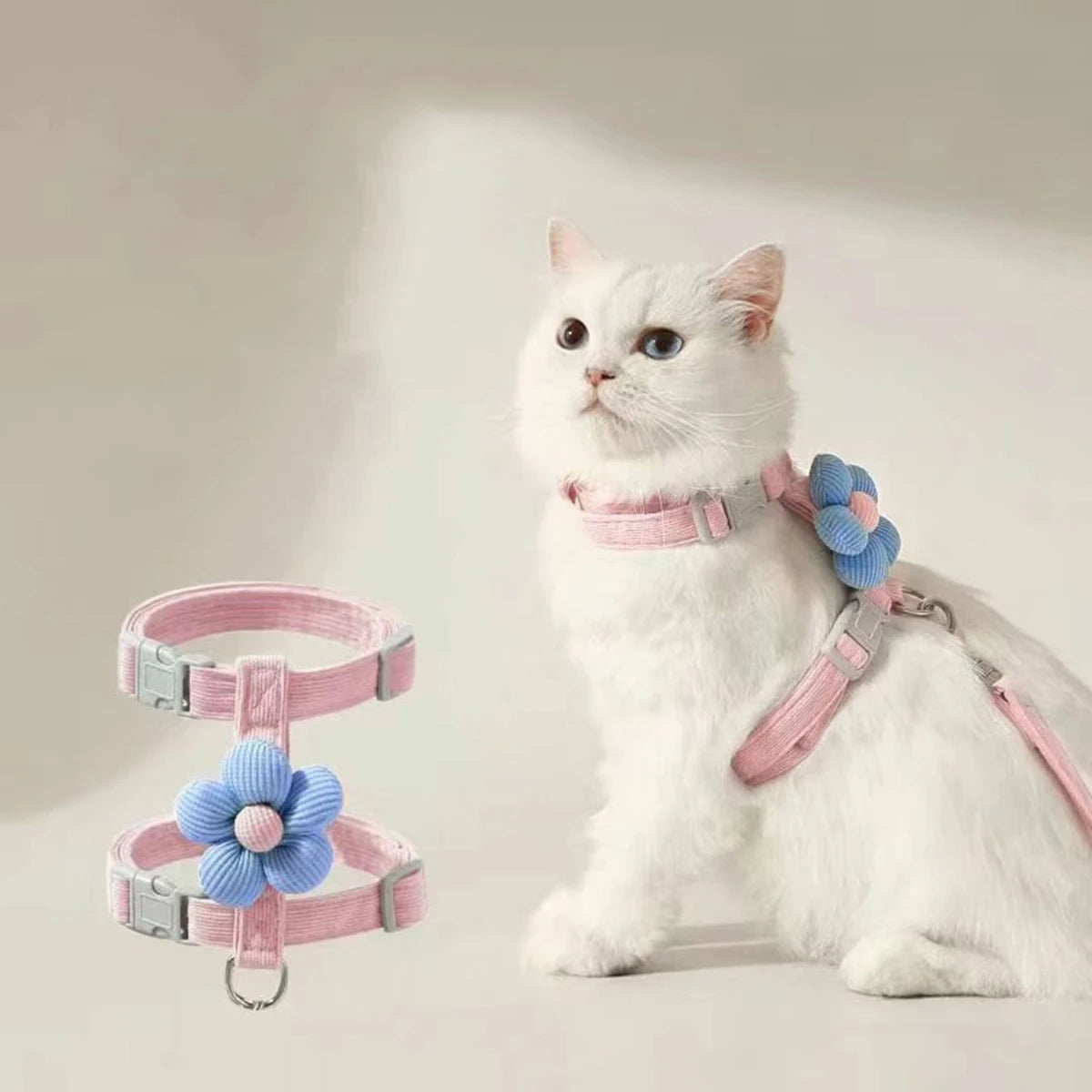 Cat Harness and Leash Sets, Adjustable Dog Harness for Small Dog, Leash Breathable Pet