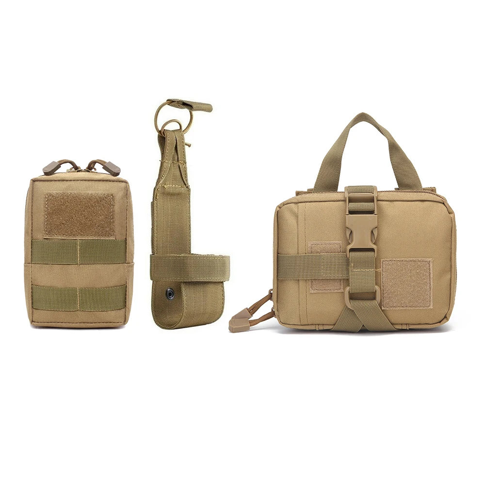 Dog Tactical Bags Set With Pouches Belt Attaching on Harness Sticker Military Dog Training