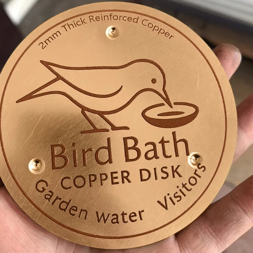 1-5CS Bird Bath Copper Disk With 3 Point Support Bird Bath Purification Plate For Outdoor Bird Bath