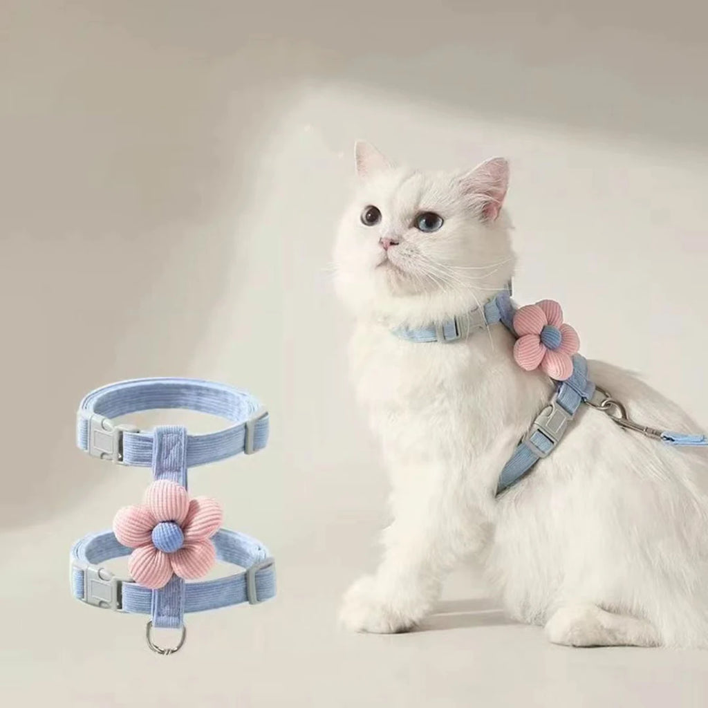 Cat Harness and Leash Sets, Adjustable Dog Harness for Small Dog, Leash Breathable Pet