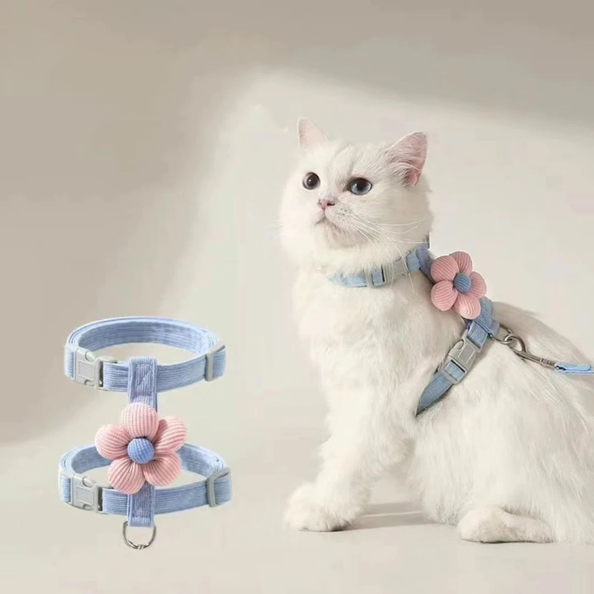 Cat Harness and Leash Sets, Adjustable Dog Harness for Small Dog, Leash Breathable Pet