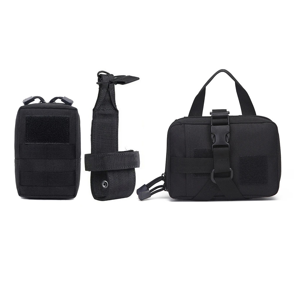 Dog Tactical Bags Set With Pouches Belt Attaching on Harness Sticker Military Dog Training