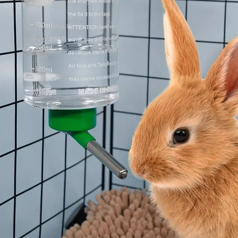 Random Color Small Animals Drinker Hangable Water Bottle for Rabbit Guinea Pig Parrot