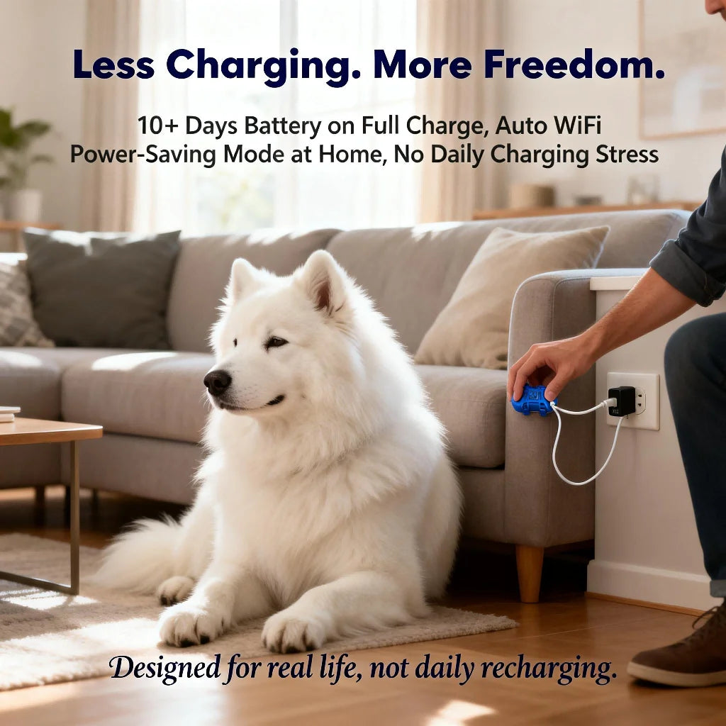 GPS Pet Tracker for Dogs Cats, Real Time Tracking Unlimited Distance, Anti-Lost Locator with SIM Subscription Required