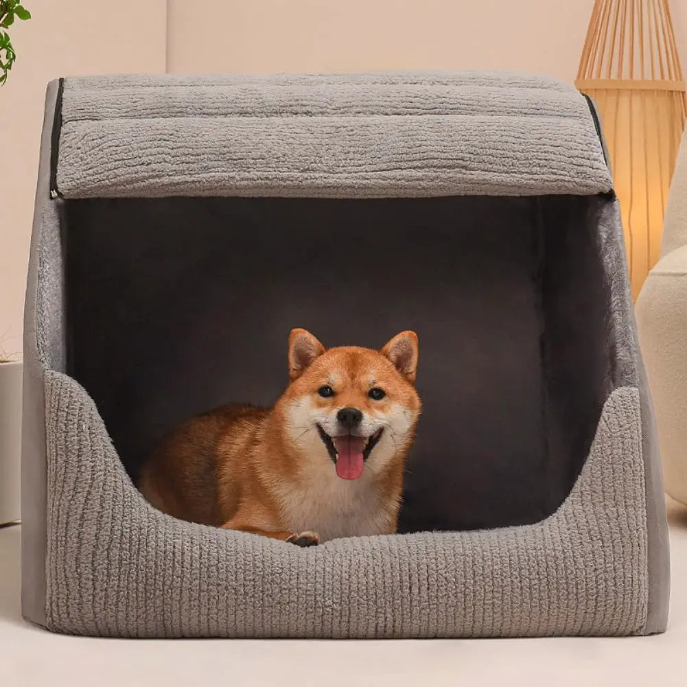 Extra Large Dog Bed House, 30D Memory Sponge, Cozy Indoor Plush Cave