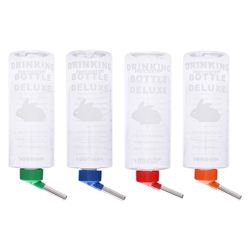 Random Color Small Animals Drinker Hangable Water Bottle for Rabbit Guinea Pig Parrot