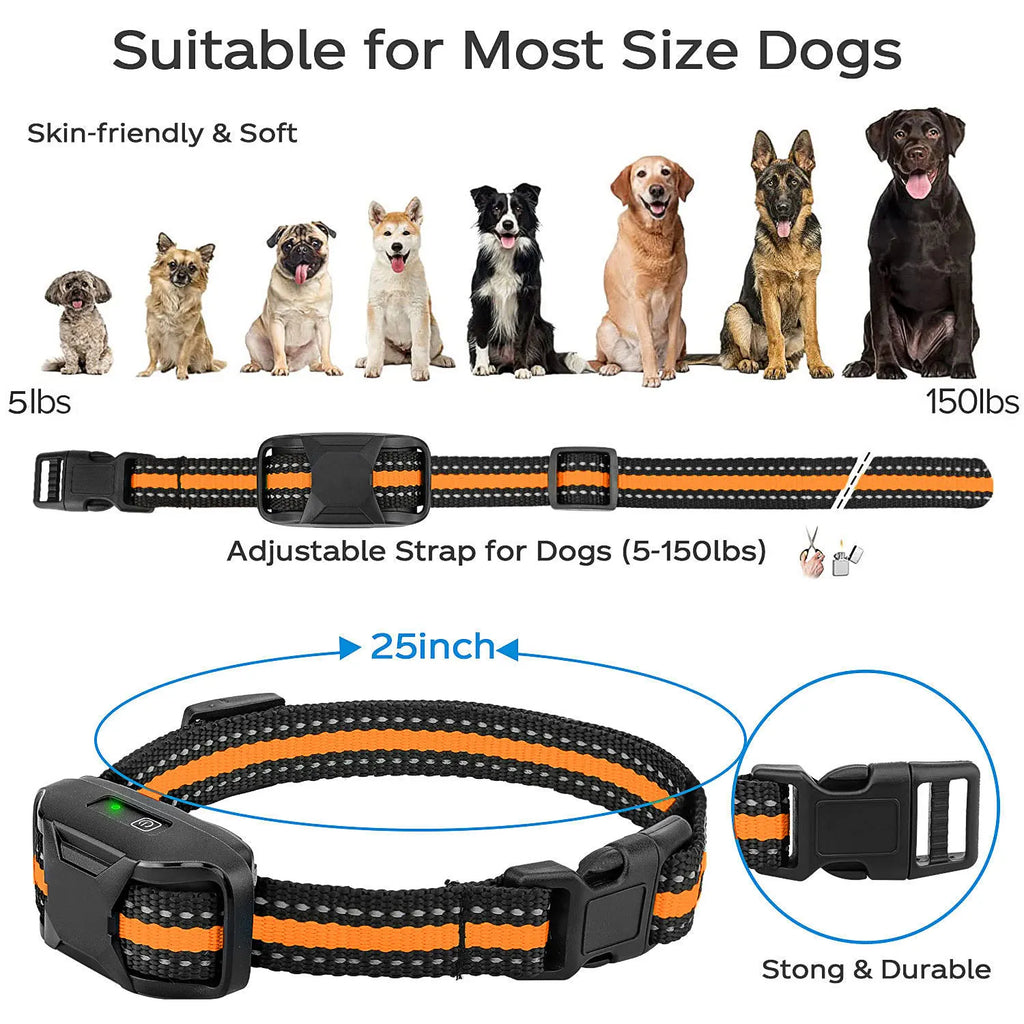 3300Ft Electric Dog Training Collar Remote Control Waterproof With Vibration