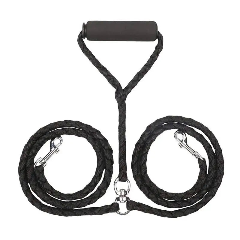 Pet Double Leash, 2 Way Couplers Dog Leash, Rope Elastic Extended Pet Leash