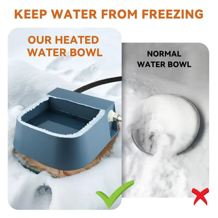 Automatic Water Dispenser for Dogs with Heater, Outdoor and Indoor, 2L Heated Water