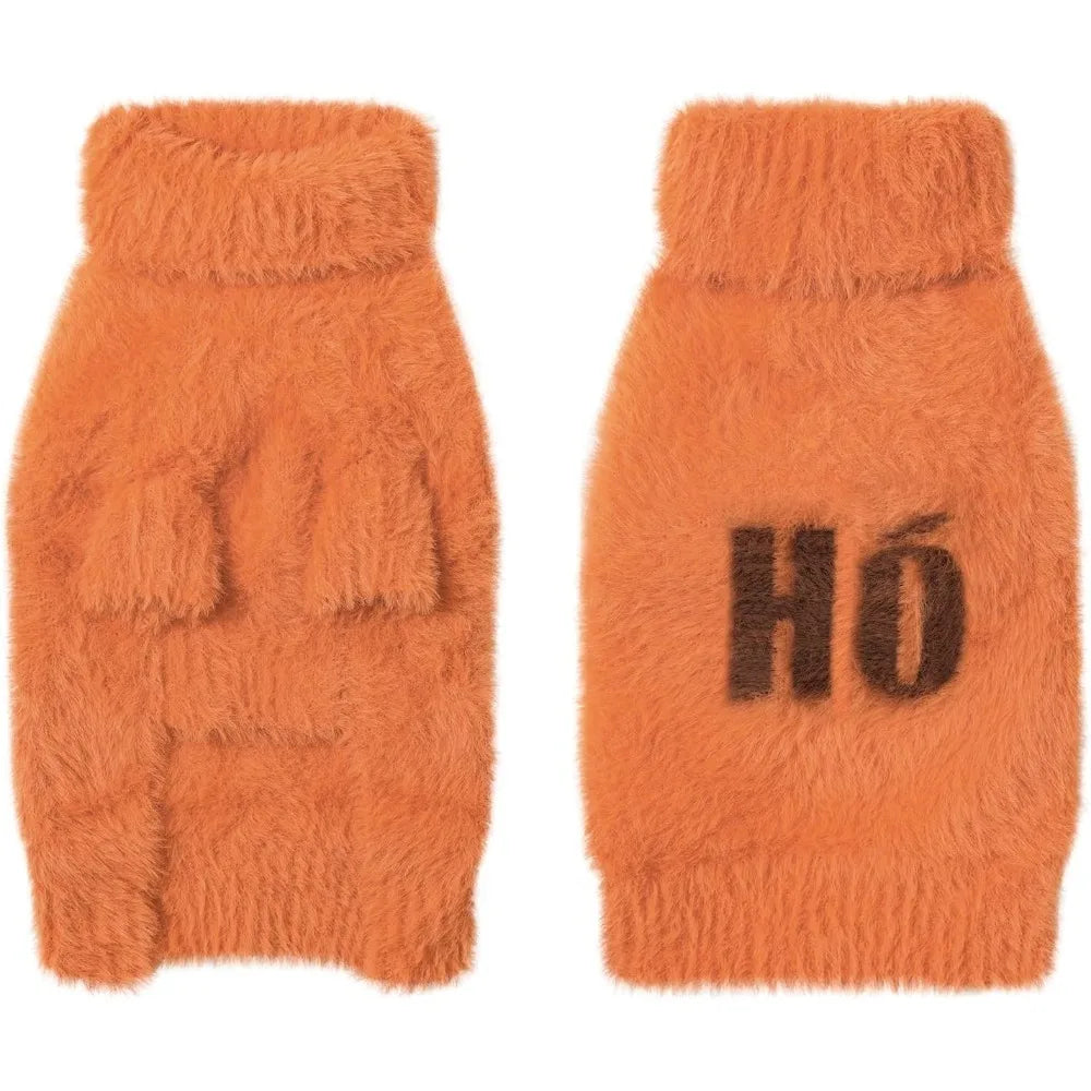 Small Dog Furry Pullover Sweater, Classic Turtleneck Dog Clothes for Cold Weather