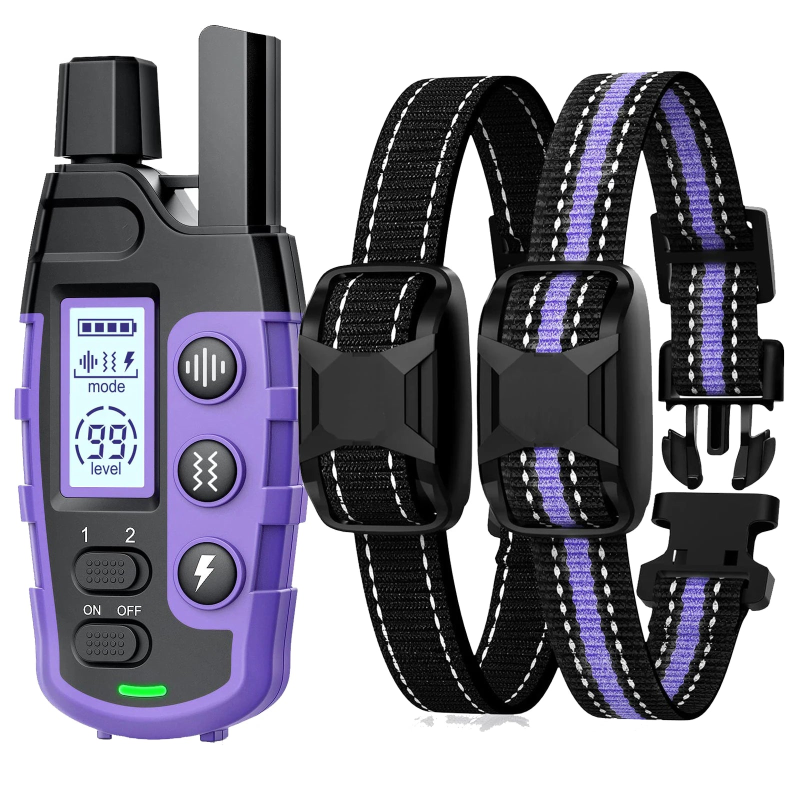 3300Ft Electric Dog Training Collar Remote Control Waterproof With Vibration