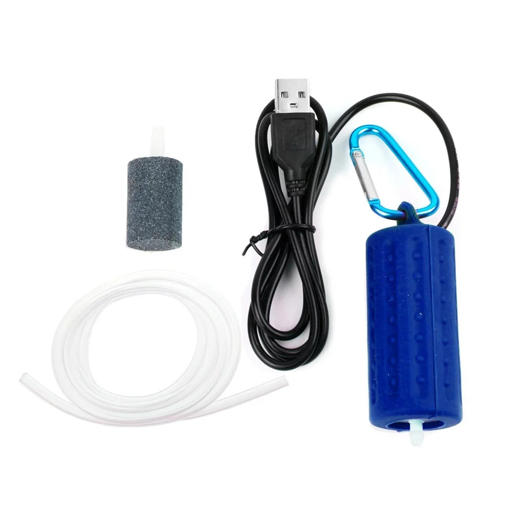 Aquarium Air Pump Small USB Aquarium Fish Tank Oxygen Portable Air Pump Motor Energy Saving Supplies Accessories