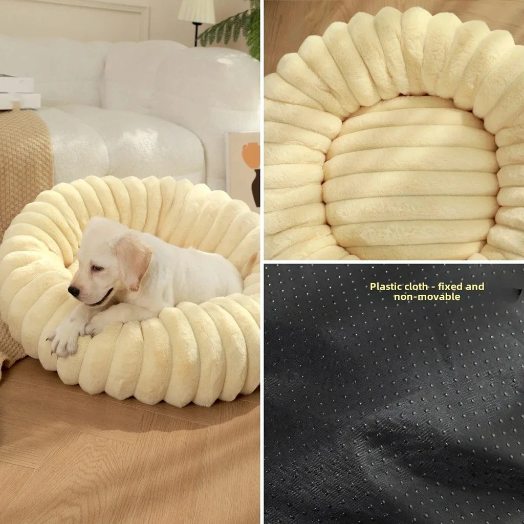 Round Pet Bed for Dog Bed Super Soft Cat/Dog Bed Winter Warm Sleeping