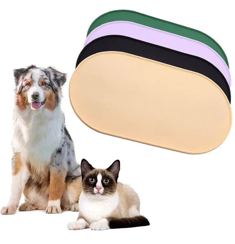 Silicone Pet Bowl Mat Placemat Waterproof Prevent Spills Dog Cat Food