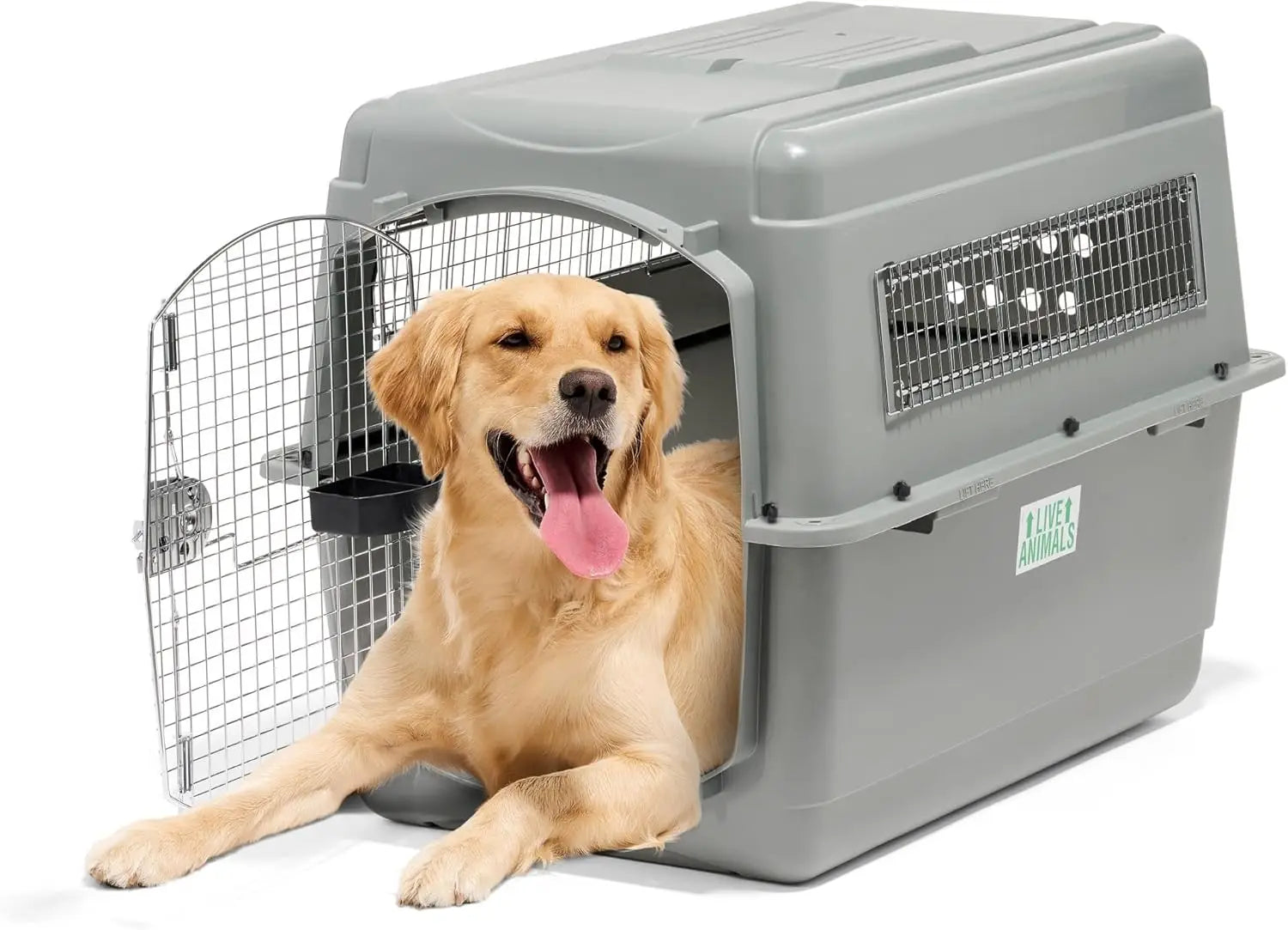 Airline Approved Large Dog Crate for Pets 70-90 lbs, Heavy Duty Travel Kennel with Ventilation