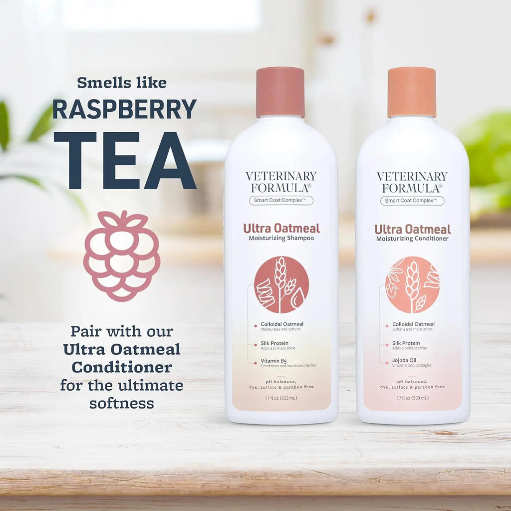 Ultra Oatmeal Shampoo & Conditioner Bundle for Dogs & Cats Softens & Shines Coat