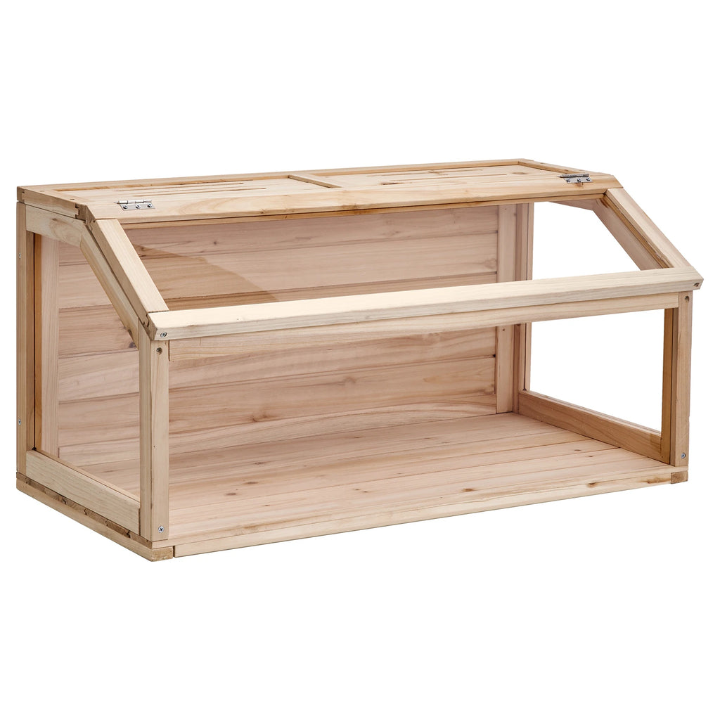 Wooden Hamster Cage Habitat 32"/40"/48" Clear Openable Top Small Animal House