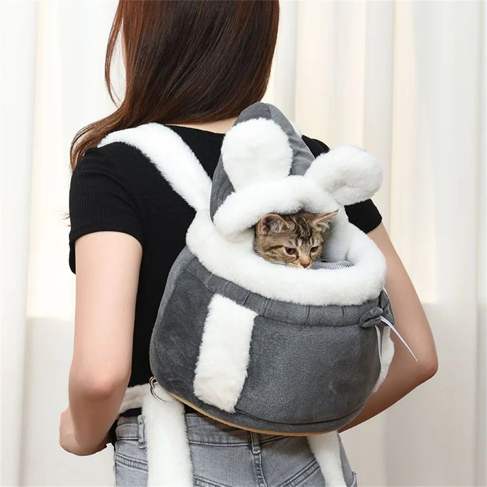 Outdoor Travel Puppy Dog Carrier Backpack Winter Warm