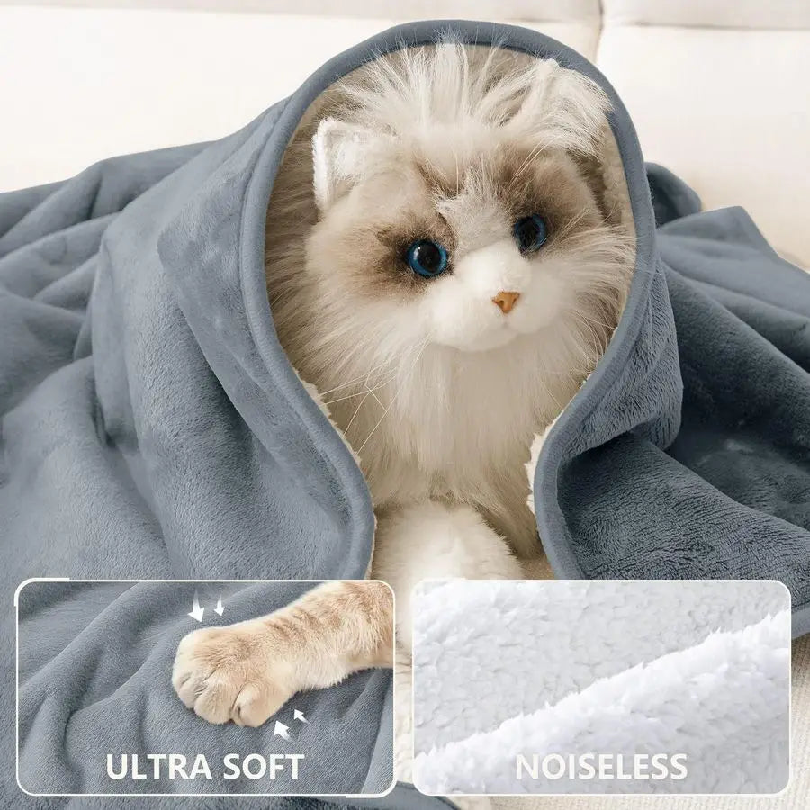 Waterproof Dog Bed Blanket, Leakproof Pet Throw Blanket for Bed, Couch, Sofa