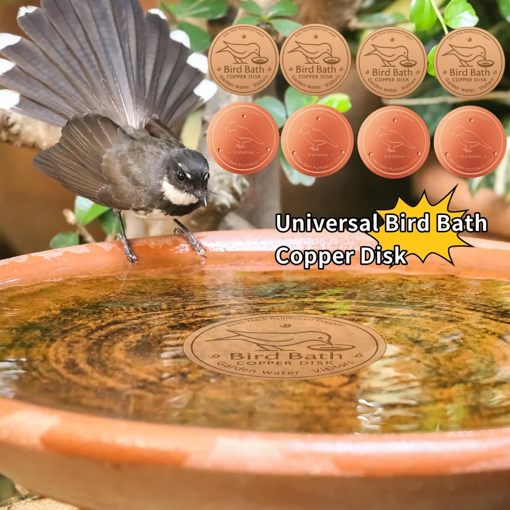 1-5CS Bird Bath Copper Disk With 3 Point Support Bird Bath Purification Plate For Outdoor Bird Bath
