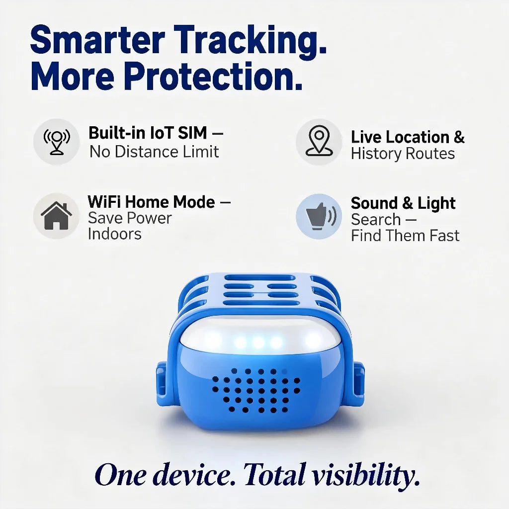 GPS Pet Tracker for Dogs Cats, Real Time Tracking Unlimited Distance, Anti-Lost Locator with SIM Subscription Required
