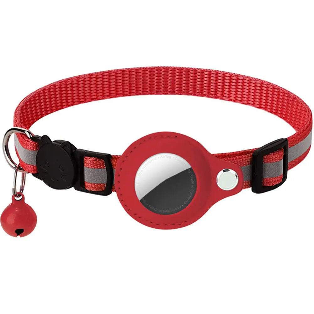 Apple AirTag Pet Collar, Reflective Kitten Collar, Safety Buckle, GPS Tracker Holder, Adjustable