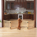 Paint-Free Wooden Freestanding Pet Gate for Indoor Use, Doorways, Stairs