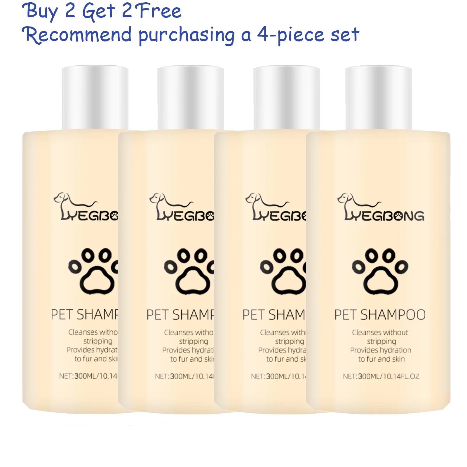 Dog Wash Shampoo: Flea & Mite Killer, Dirt Removal - Anti-Itch, Deodorizing & Moisturizing Formula